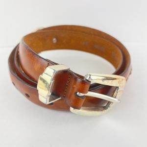 Onyx By Brighton Leather Belt Adorned with Buffalo Nickels Size 36